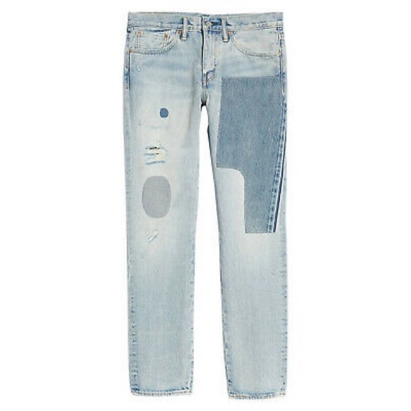 Levi's Mens size 34, 511 Slim-Fit Distressed, patch up Jeans - Picture 2 of 8